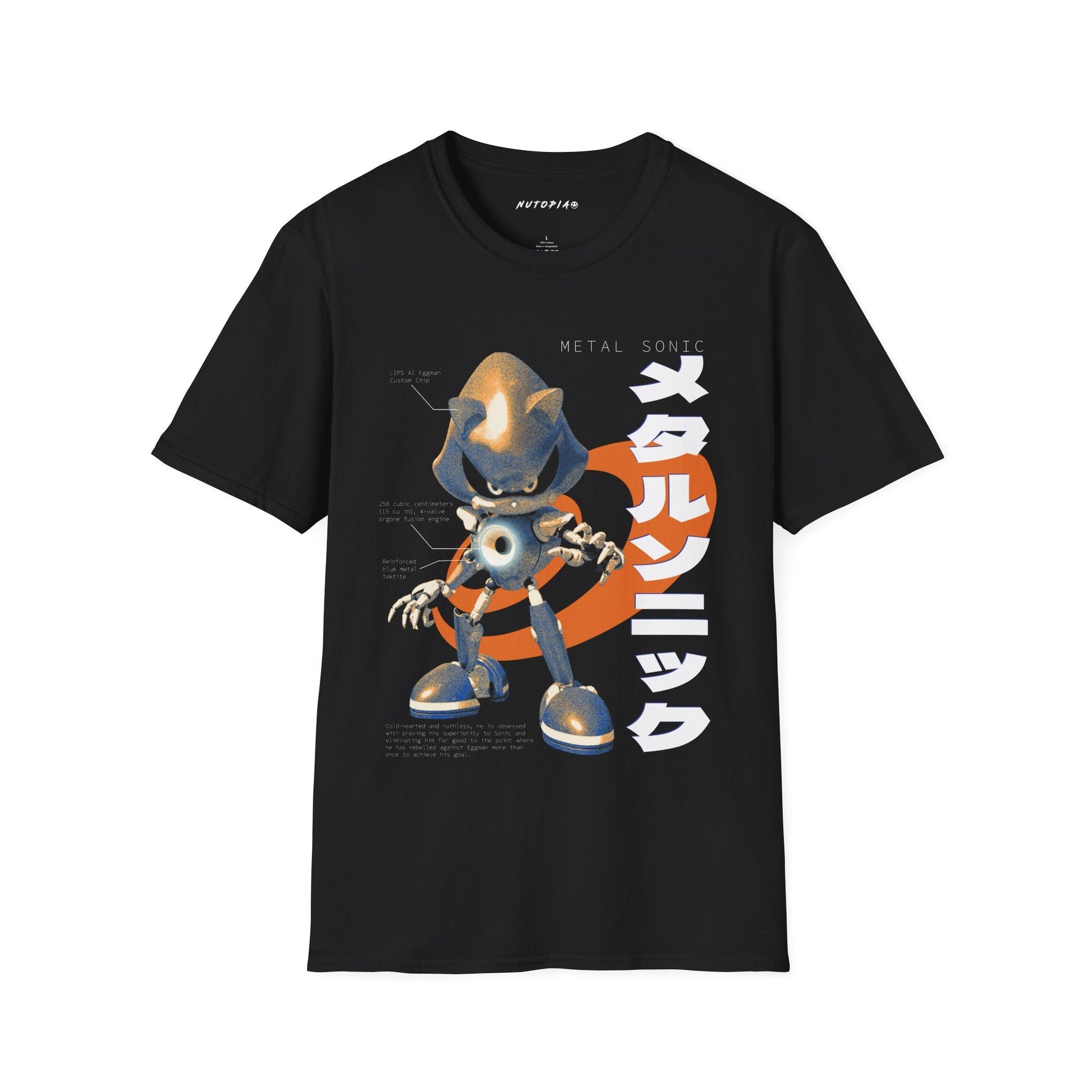 Metal Sonic Unisex Graphic T-shirt Retro Sega Gamer Shirt - Shop Nutopia