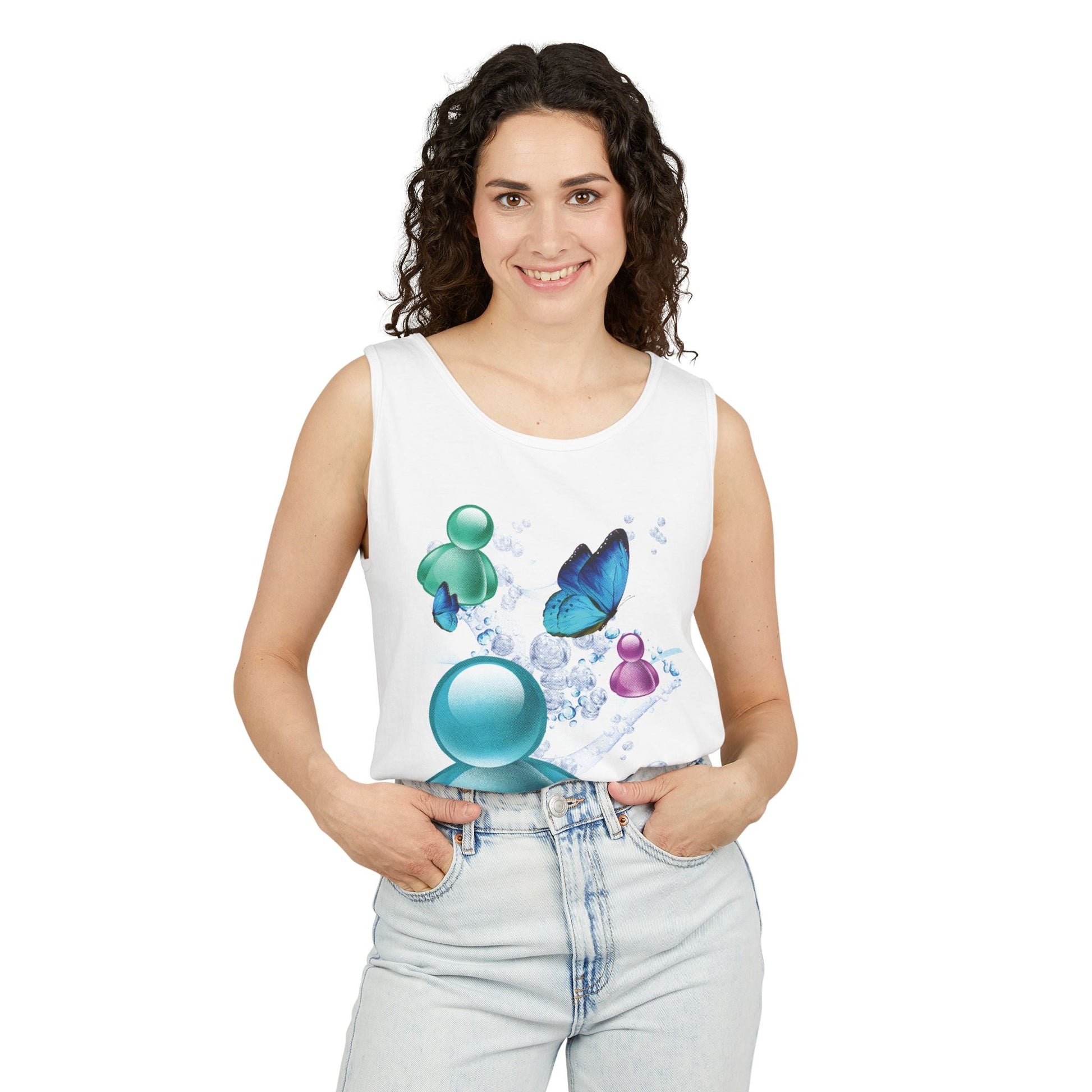 MSN Messenger Comfort Colors Tank Top Frutiger Aero Aesthetic - Shop Nutopia