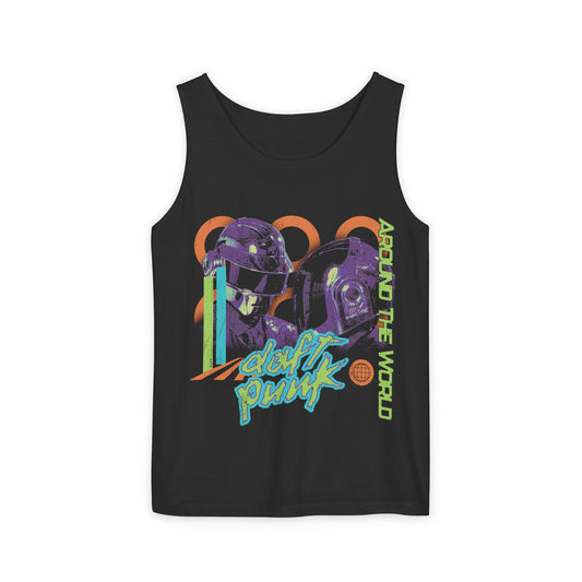 Daft Punk Around the World Unisex Tank Top Comfort Colors