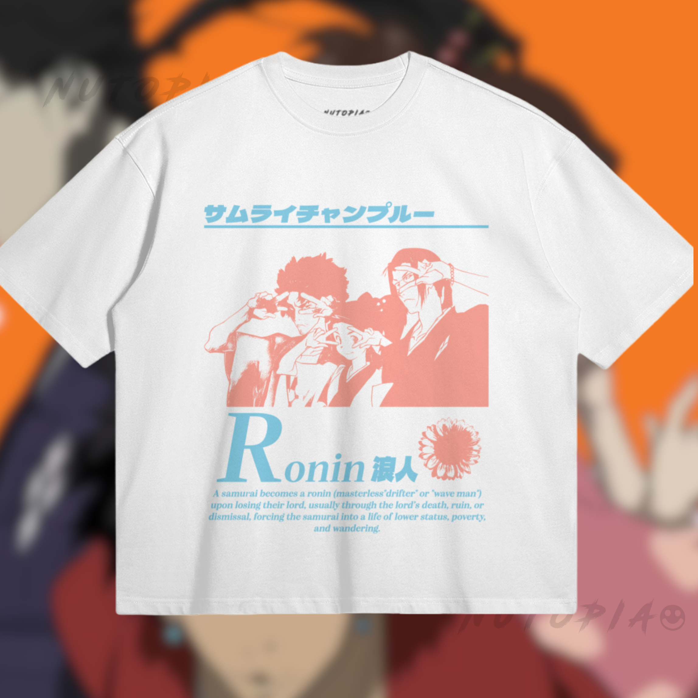 Samurai Champloo Boxy Drop Shoulder Graphic T-Shirt