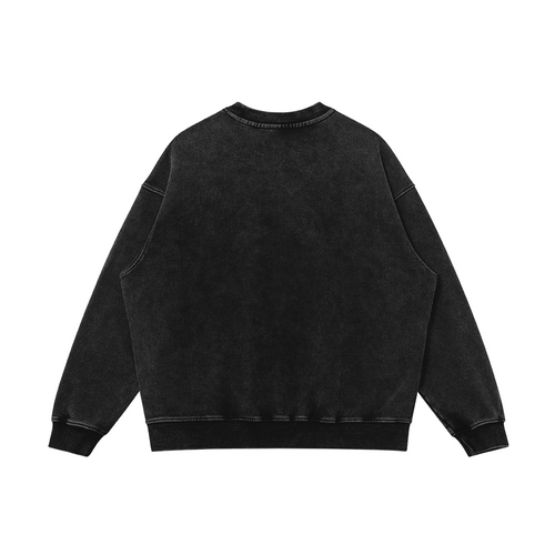 Deny Defend Depose Oversized Faded Crewneck Sweatshirt