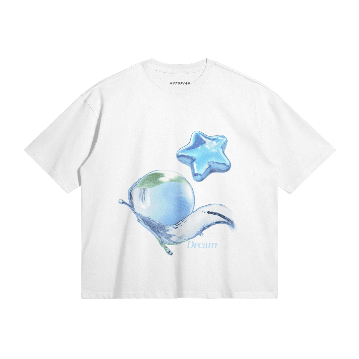 AeroDream – Liquid Star Frutiger Aero Boxy Tee - Shop Nutopia