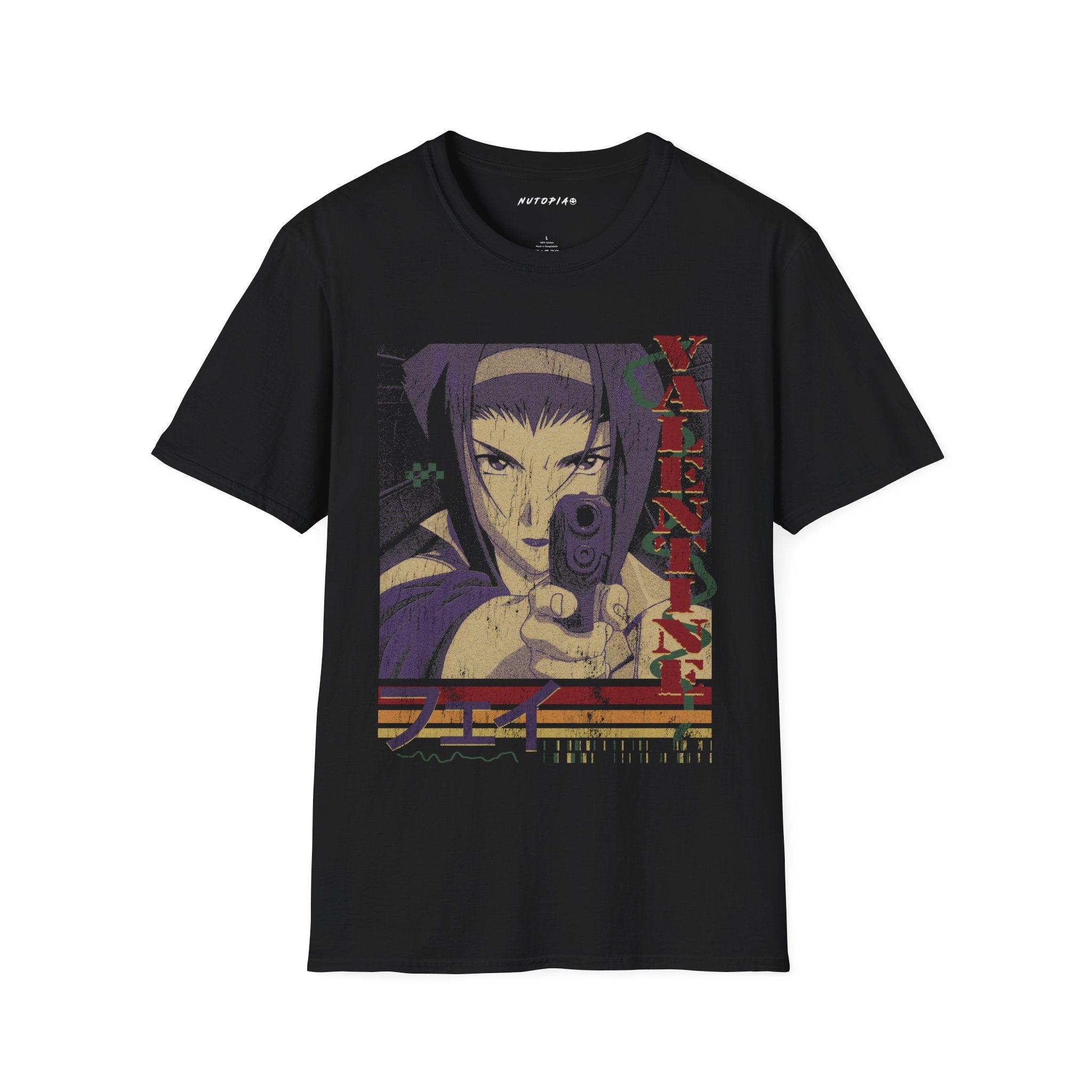 Anime Fans Unisex Softstyle T-Shirt, Cowboy Bebop Faye Valentine Tee, Graphic Anime Shirt, Japanese Animation Apparel, Otaku Gift - Shop Nutopia