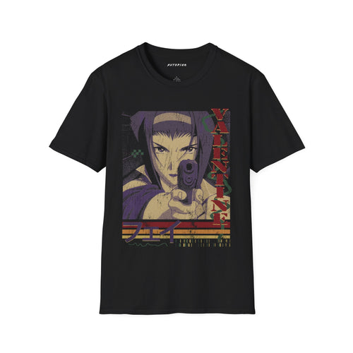 Anime Fans Unisex Softstyle T-Shirt, Cowboy Bebop Faye Valentine Tee, Graphic Anime Shirt, Japanese Animation Apparel, Otaku Gift - Shop Nutopia