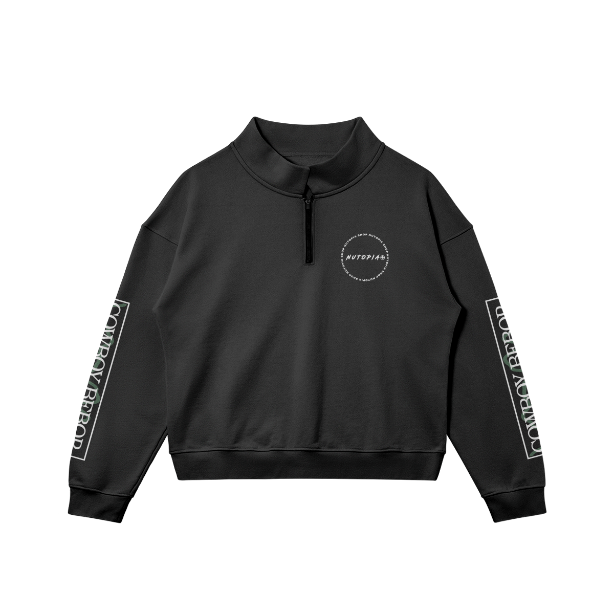 Cowboy Bebop Faye Valentine Half Zip Sweatshirt | Unisex Anime Streetw - Shop Nutopia