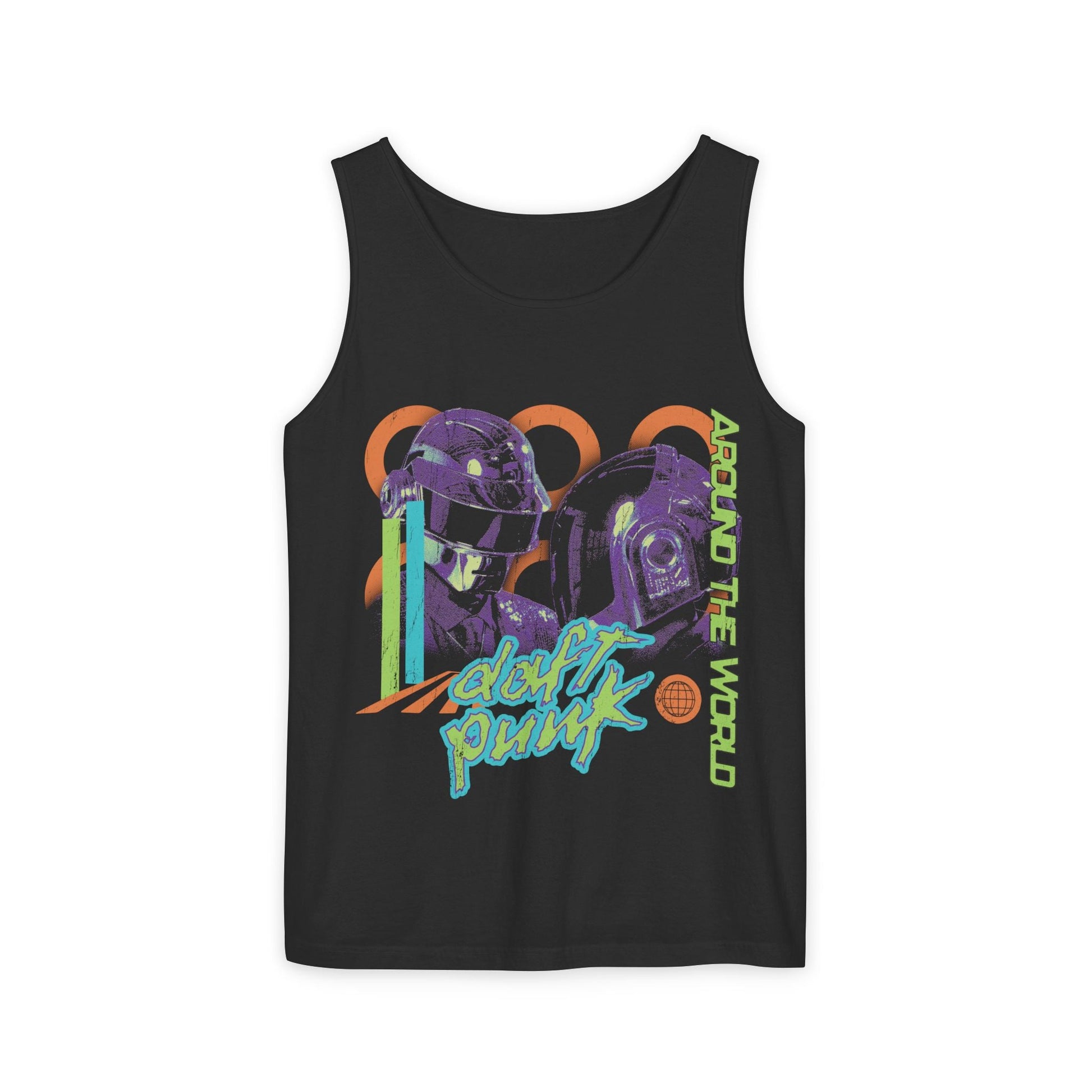 Daft Punk Around the World Unisex Tank Top Comfort Colors - Shop Nutopia