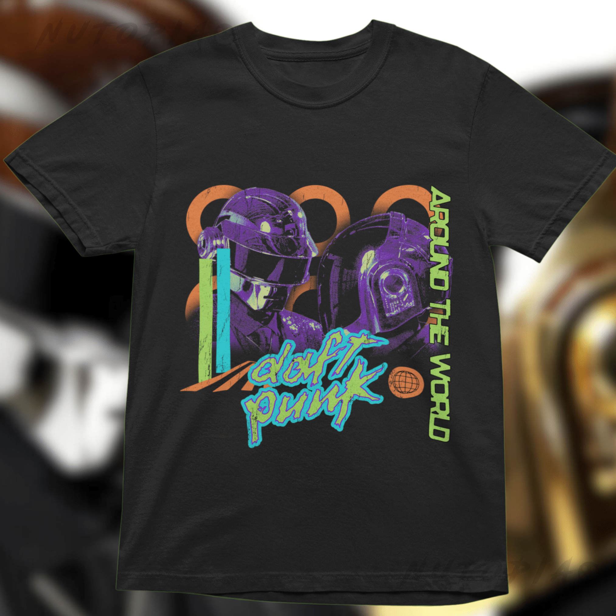Daft Punk Graphic T-Shirt, Unisex Softstyle Tee for Electronic Music Fans, y2k Band Shirt - Shop Nutopia