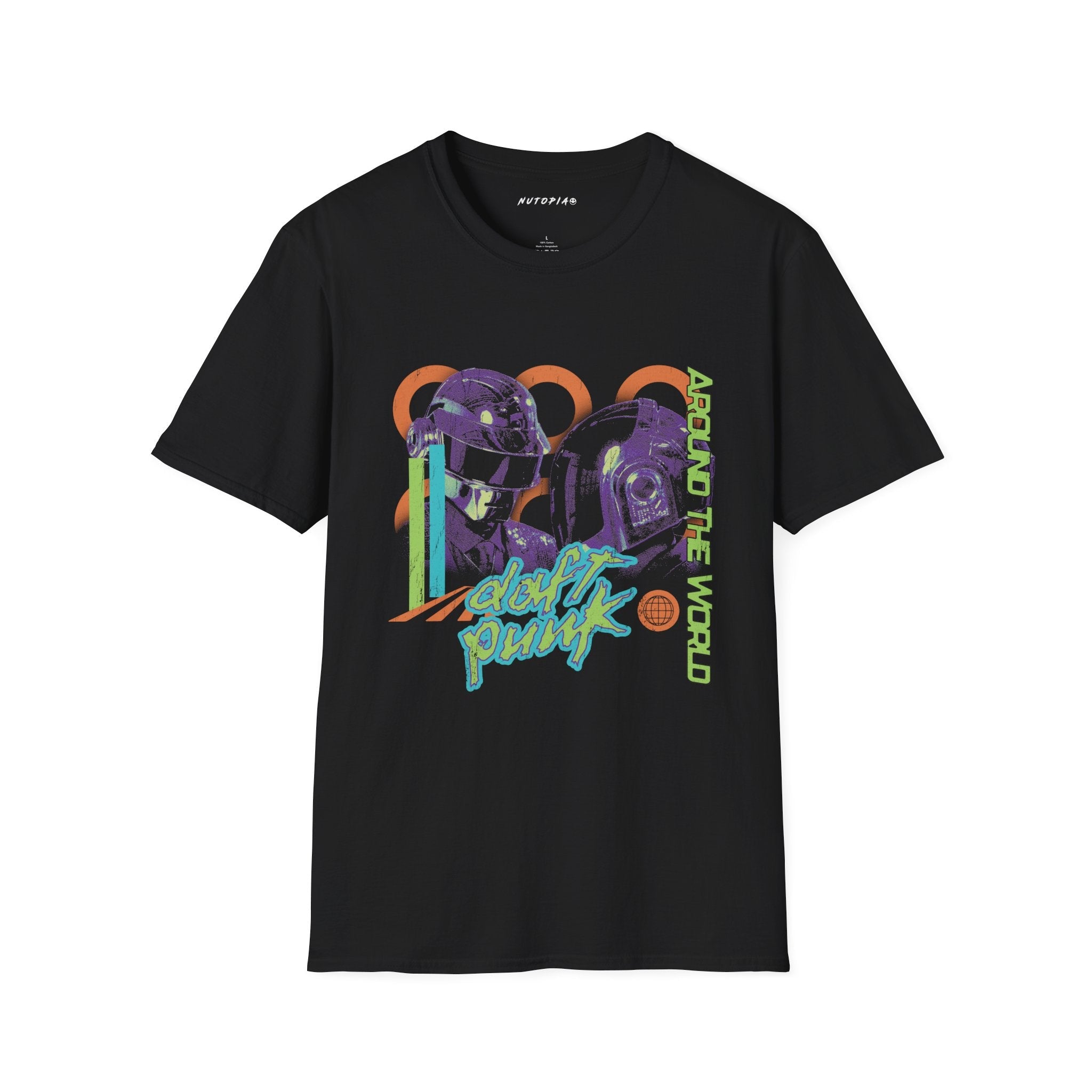 Daft Punk Graphic T-Shirt, Unisex Softstyle Tee for Electronic Music Fans, y2k Band Shirt - Shop Nutopia