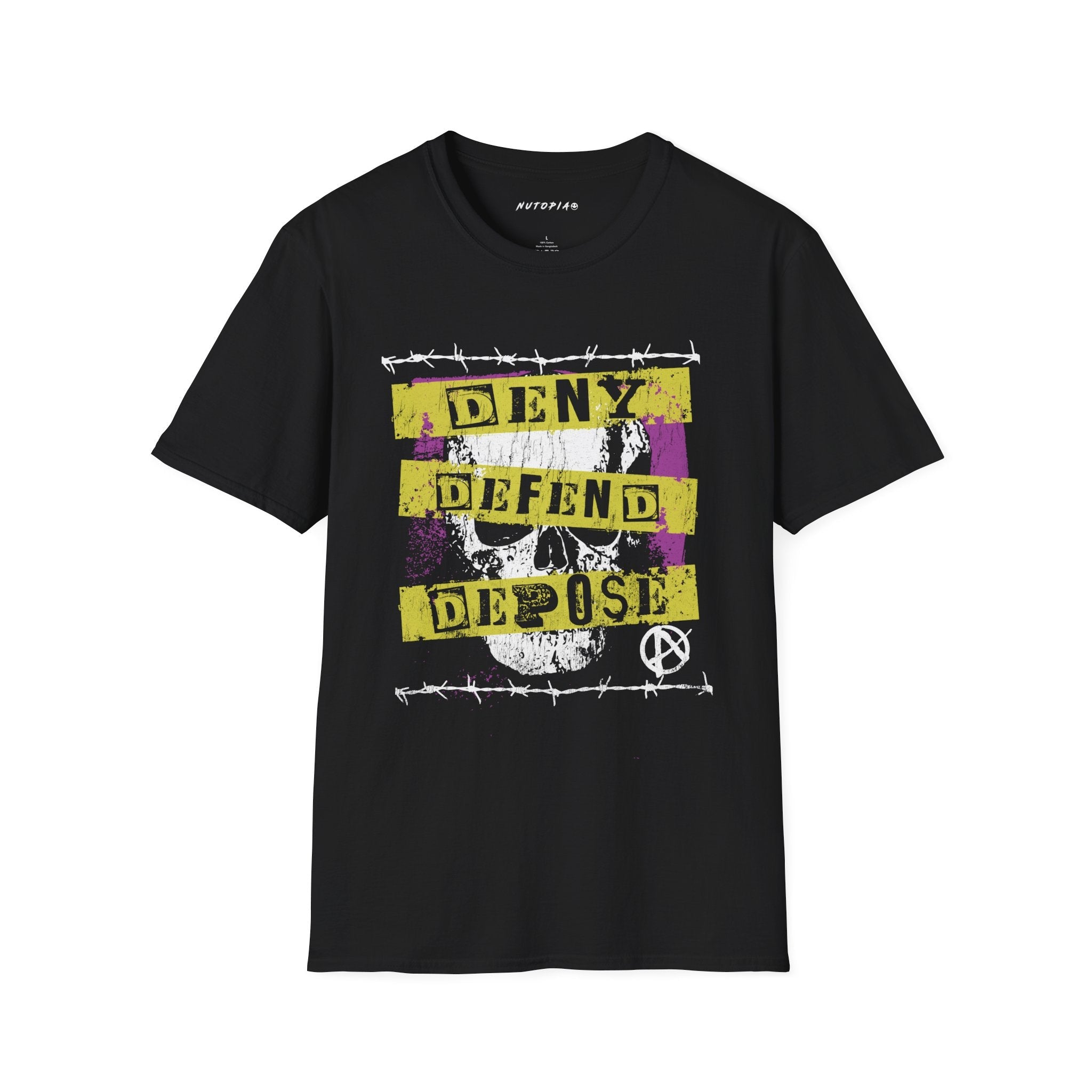Deny Defend Depose Punk Rock Graphic T-Shirt - Shop Nutopia