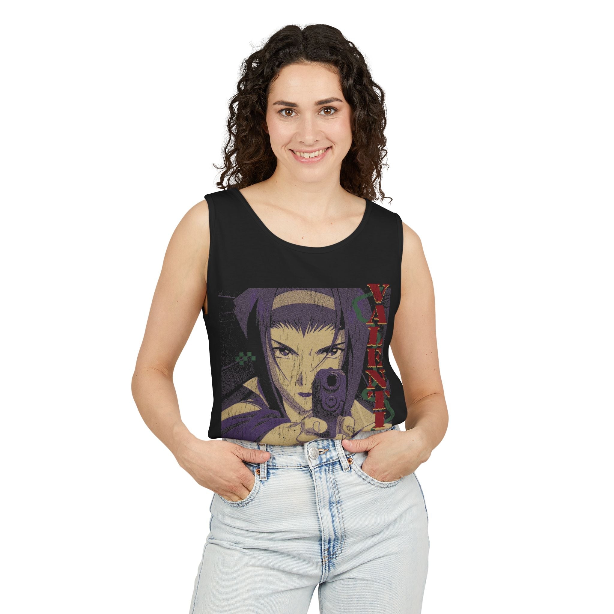 Faye Valentine Cowboy Bebop Unisex Tank Top Comfort Colors - Shop Nutopia