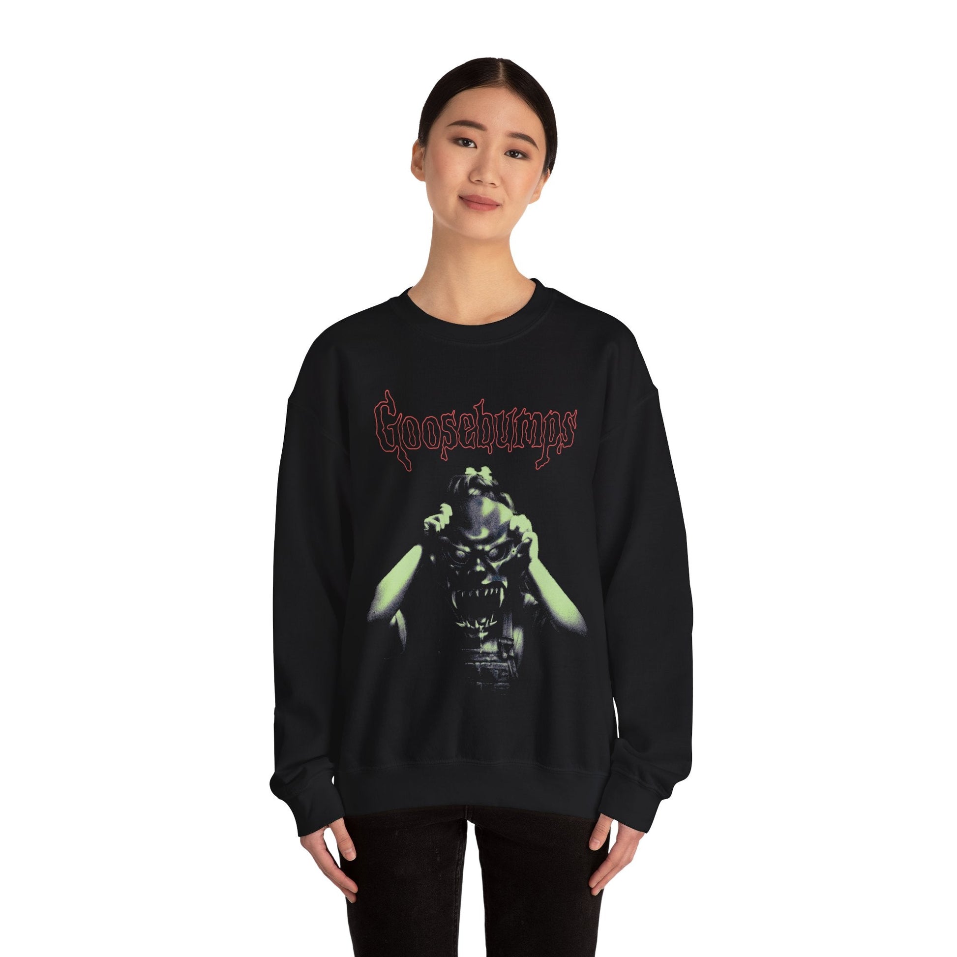 Goosebumps Haunted Mask Crewneck Sweatshirt - Shop Nutopia