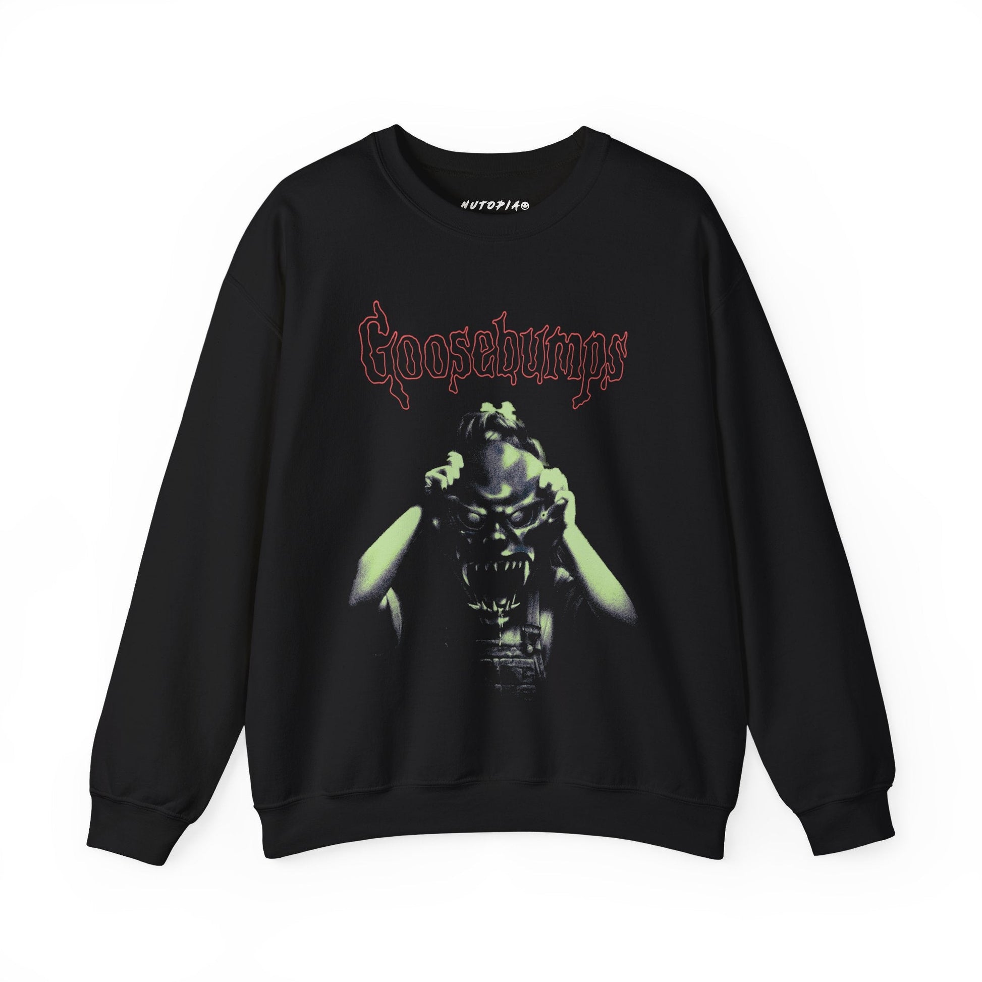 Goosebumps Haunted Mask Crewneck Sweatshirt - Shop Nutopia