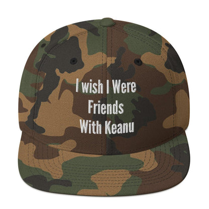 I Wish I Were Friends With Keanu Camo Snapback Hat - Shop Nutopia