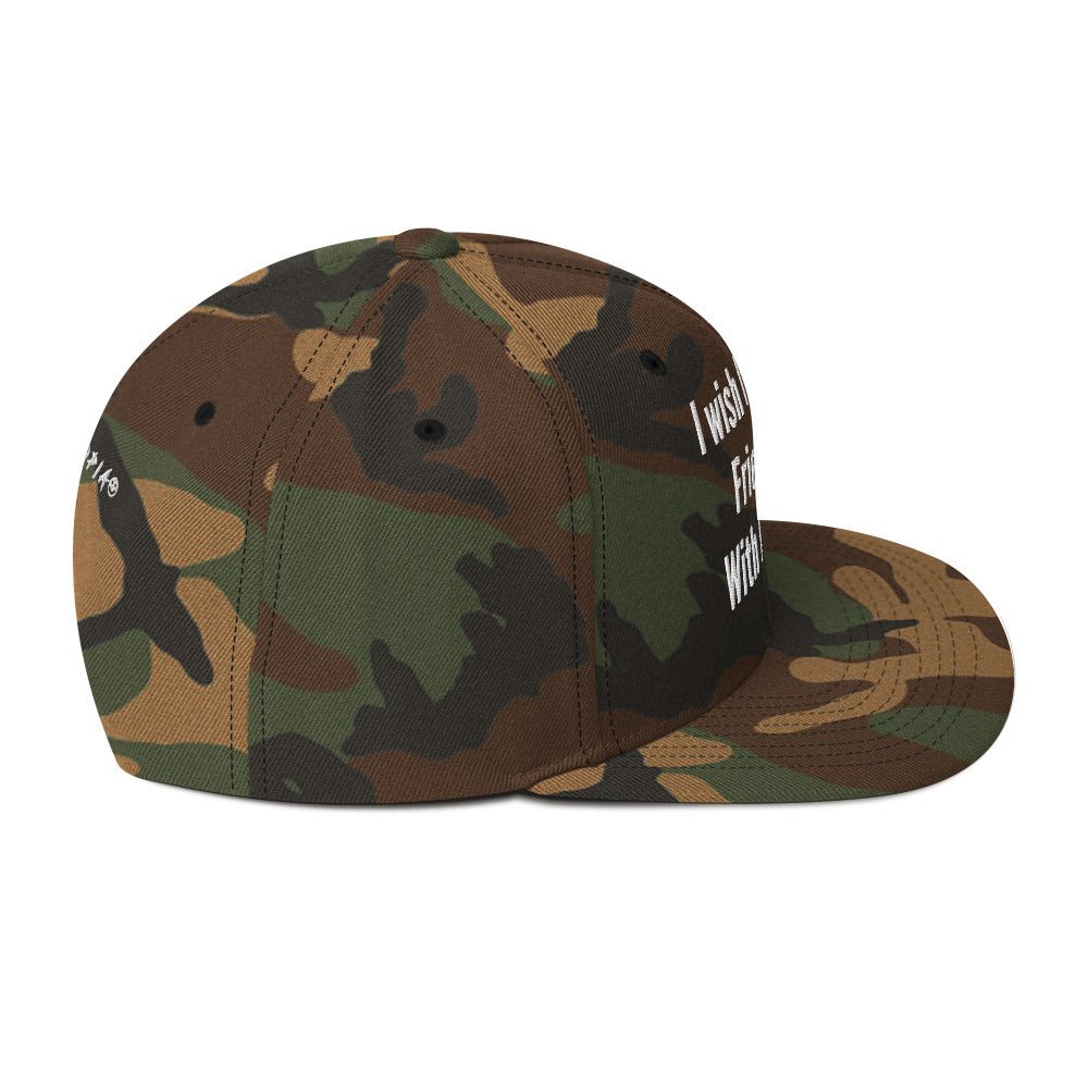 I Wish I Were Friends With Keanu Camo Snapback Hat - Shop Nutopia