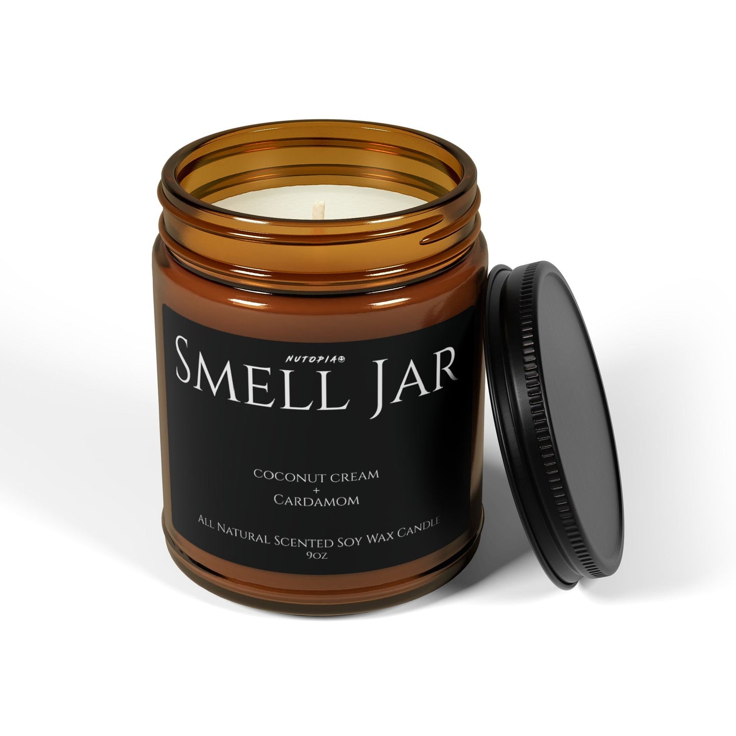 Smell Jar 9oz Soy Wax Candle - Coconut Cream + Cardamom - Shop Nutopia