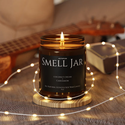 Smell Jar 9oz Soy Wax Candle - Coconut Cream + Cardamom - Shop Nutopia