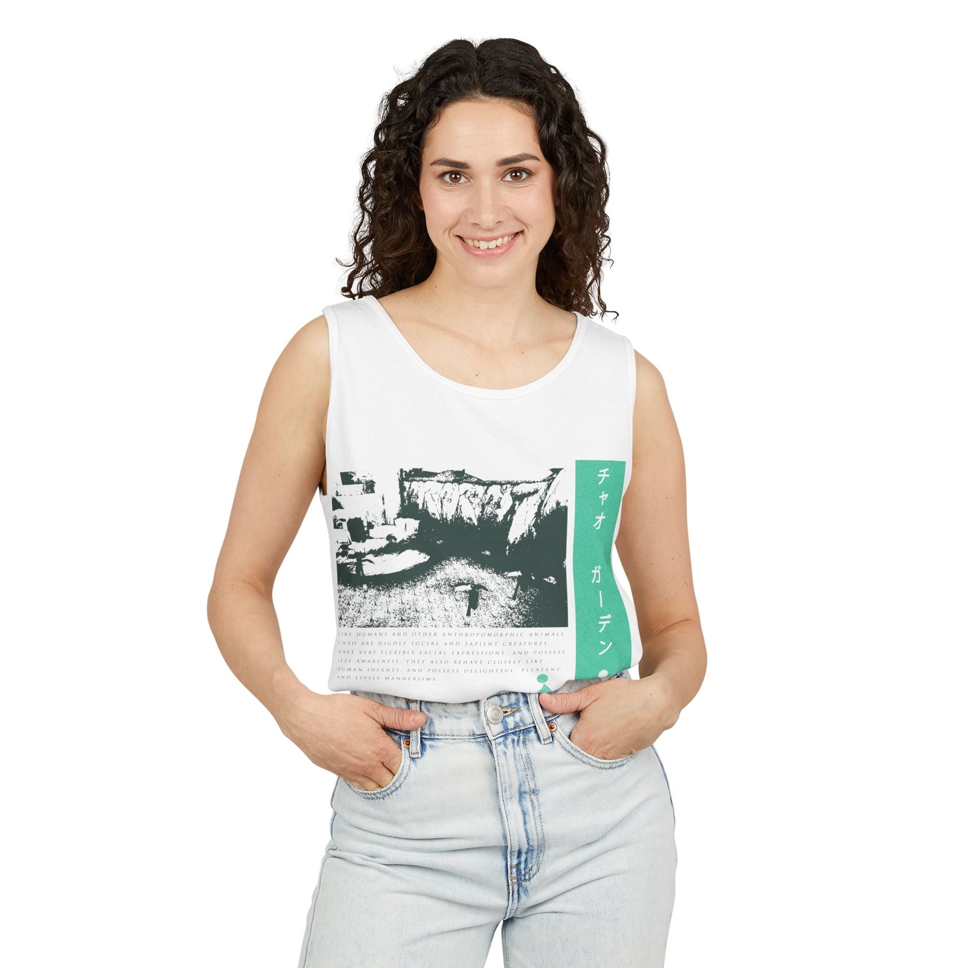 Sonic Adventure Chao Garden Tank Top Comfort Colors - Shop Nutopia