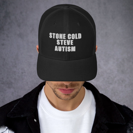 Stone Cold Steve Autism Embroidered Trucker Hat - Shop Nutopia