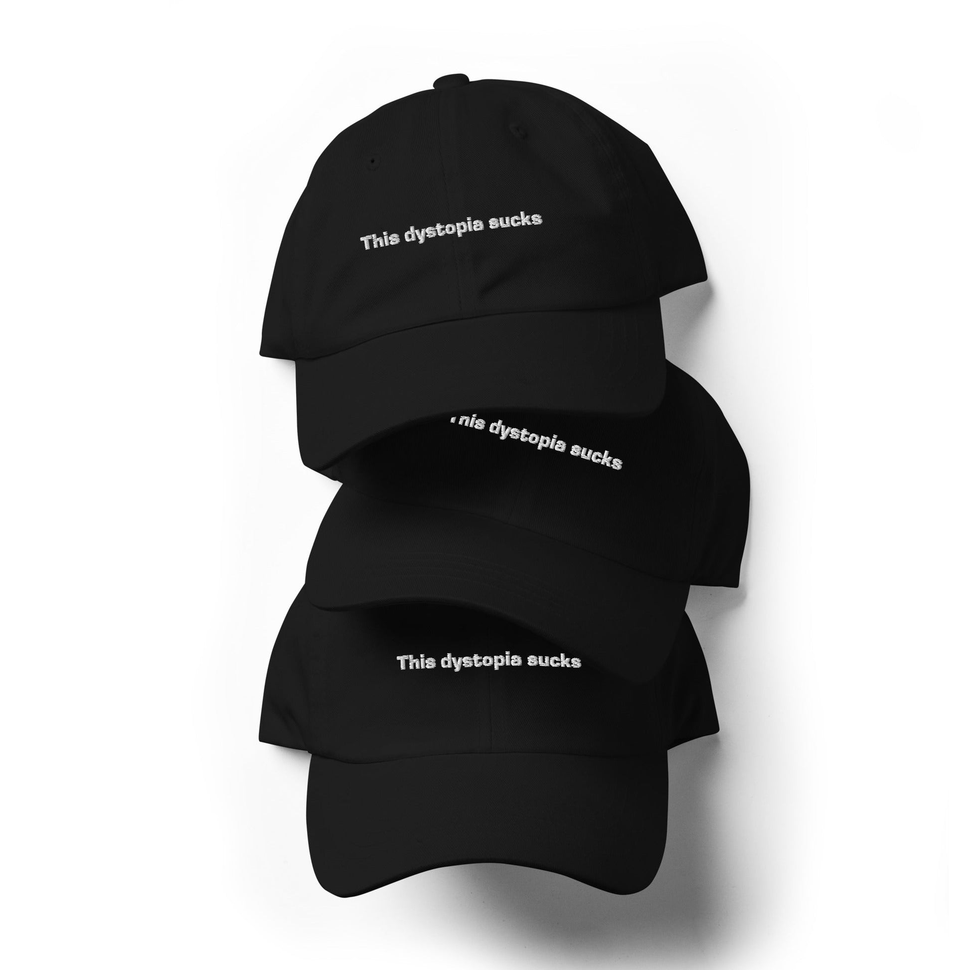 This Dystopia Sucks Dad Hat - Shop Nutopia