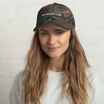 This Dystopia Sucks Dad Hat - Shop Nutopia